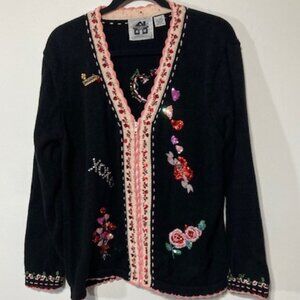 Storybook Knits “Way to My Heart” Sweater - Perfect for Valentine’s Day (Size L)